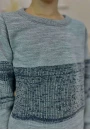 Blusa Infantil Masculina de Tricot com Faixa Texturizada - Cinza