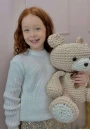 Blusa Infantil Feminina de Tricot Texturizado - Branco