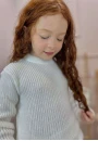Blusa Infantil Feminina de Tricot Texturizado - Branco