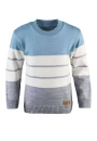 Blusa Infantil Masculina de Tricot Listrada - Azul Blusa Infantil Masculina de Tricot Listrada - Azul