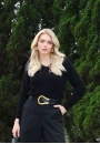 Blusa Feminina Tricot Texturizada Gola V - Preto Blusa Feminina Tricot Texturizada Gola V - Preto