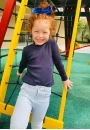 Blusa Infantil Básica Unissex Tricot Canelado Gola Média - Azul naval