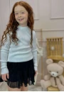 Blusa Infantil Básica Unissex Tricot Canelado Gola Média - Branco Blusa Infantil Básica Unissex Tricot Canelado Gola Média - Branco