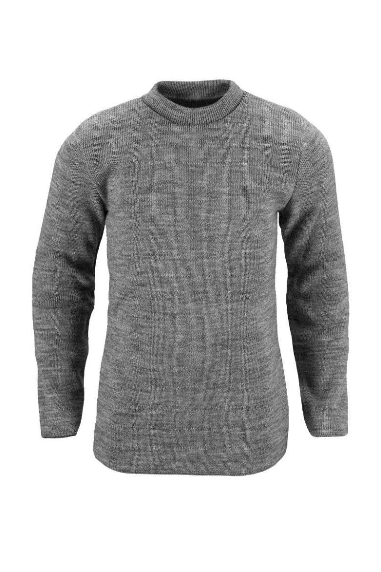 Blusa Infantil Básica Unissex Tricot Canelado Gola Média - Cinza