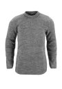 Blusa Infantil Básica Unissex Tricot Canelado Gola Média - Cinza