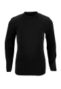 Blusa Infantil Básica Unissex Tricot Canelado Gola Média - Preto