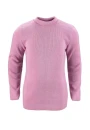 Blusa Infantil Básica Unissex Tricot Canelado Gola Média - Rosa claro