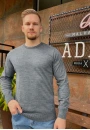 Blusa Masculina em Tricot Básica com Gola Redonda - Cinza mescla Blusa Masculina em Tricot Básica com Gola Redonda - Cinza mescla