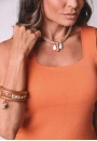 Blusa Sem Mangas Moderna e Confortável - Laranja