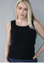 Blusa Sem Mangas Moderna e Confortável - Preto