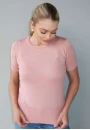 Blusa Tricot Básica Gola Redonda Toque Suave - Rosa claro