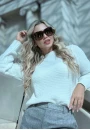 Blusa Feminina de Tricot com Gola Canelada e Manga Longa - Branco