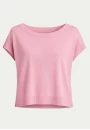Blusa de Tricot Feminina com Manga Curta - Rosa bebê Blusa de Tricot Feminina com Manga Curta - Rosa bebê