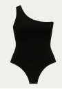 Body Feminino de Um Ombro Só - Preto