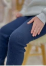 Calça Canelada Tricot Unissex - Azul naval