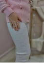 Calça Canelada Tricot Unissex - Branco