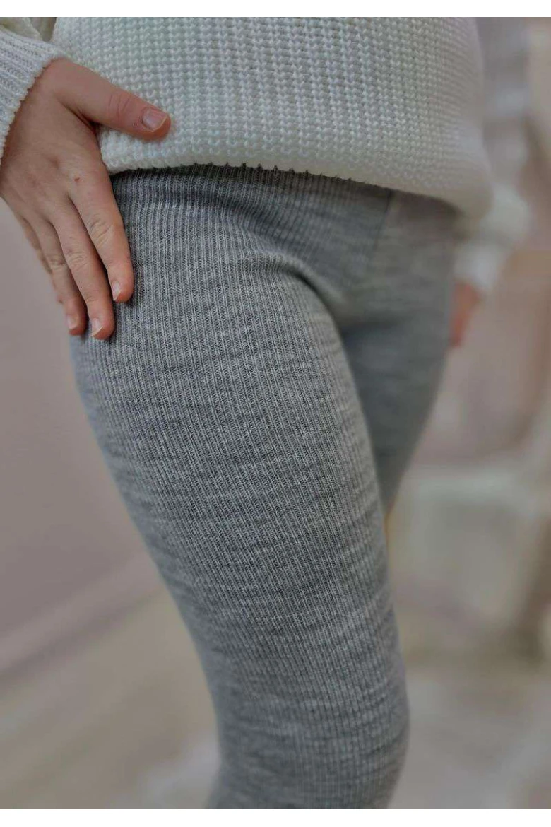 Calça Canelada Tricot Unissex - Cinza Calça Canelada Tricot Unissex - Cinza