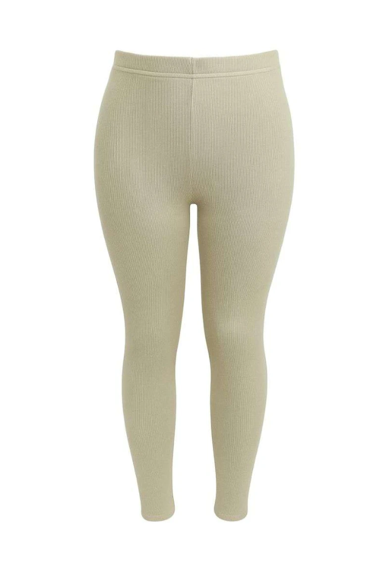 Calça Canelada Tricot Unissex - Bege claro