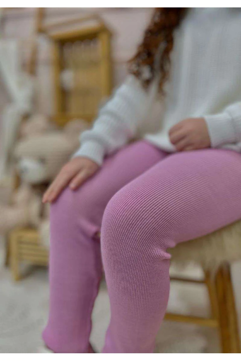 Calça Canelada Tricot Unissex - Rosa claro