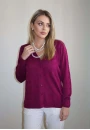 Cardigã Feminino em Tricot com Textura - Magenta