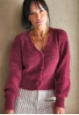 Cardigan Feminino Peluciado com Botões - Vinho mescla Cardigan Feminino Peluciado com Botões - Vinho mescla