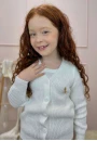 Cardigan Infantil Tricot com Botões - Branco