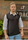 Colete Masculino Tricot Gola V - Preto