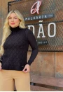 Colete Feminino de Tricot com Gola Alta e Tramas Trabalhadas - Preto