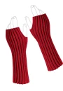 Luva em Tricot Canelado - Vermelho