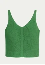 Regata de Tricot Feminina com Decote V - Verde água