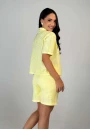 Shorts em Tricot Feminino - Amarelo