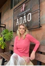 Suéter Feminino Decote Redondo Manga Longa em Tricot Fino - Coral Suéter Feminino Decote Redondo Manga Longa em Tricot Fino - Coral