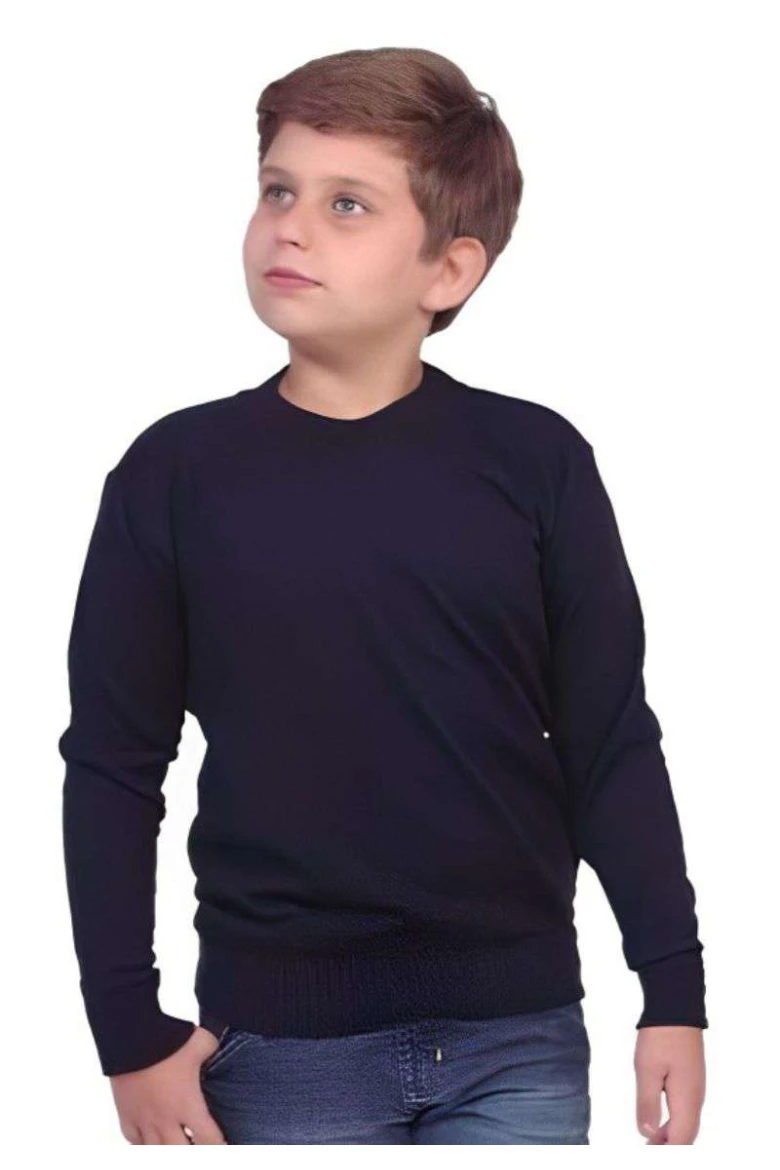Suéter Infantil Unissex Básico - Azul naval