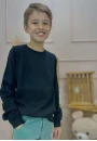 Suéter Infantil Unissex Básico - Preto